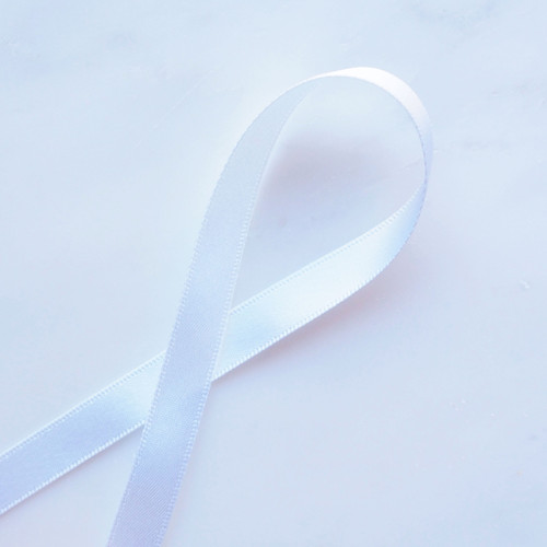 Double Faced Satin Ribbon: 10mm White