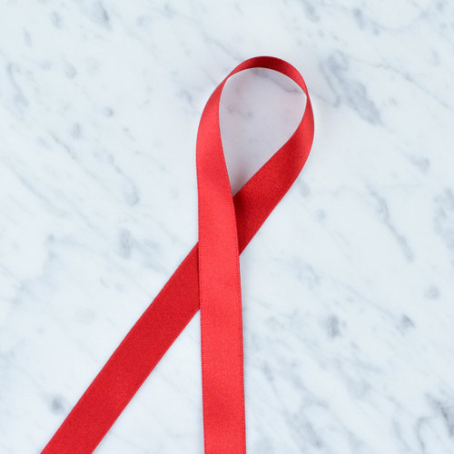 Double Faced Satin Ribbon: 15mm Red