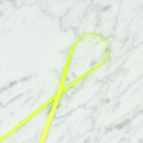 Double Faced Satin Ribbon: 5mm Neon Yellow