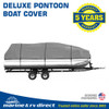 DELUXE- Four Seasons Brand PREMIUM 25 - 28 FOOT PONTOON Boat Cover Gray