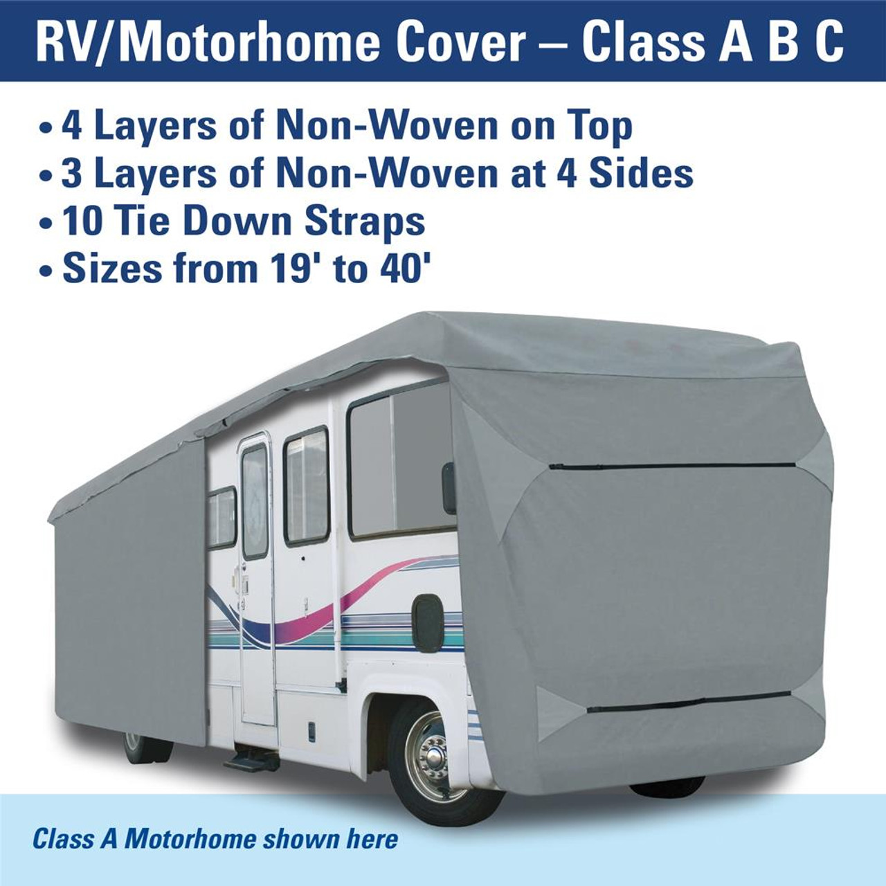 Waterproof RV Cover Motorhome Camper Travel Trailer 31' 35' 36' Class A B C