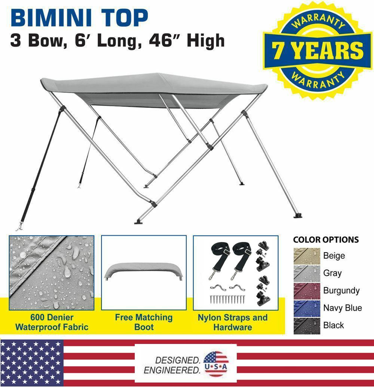 Bimini Top Boat Cover 46