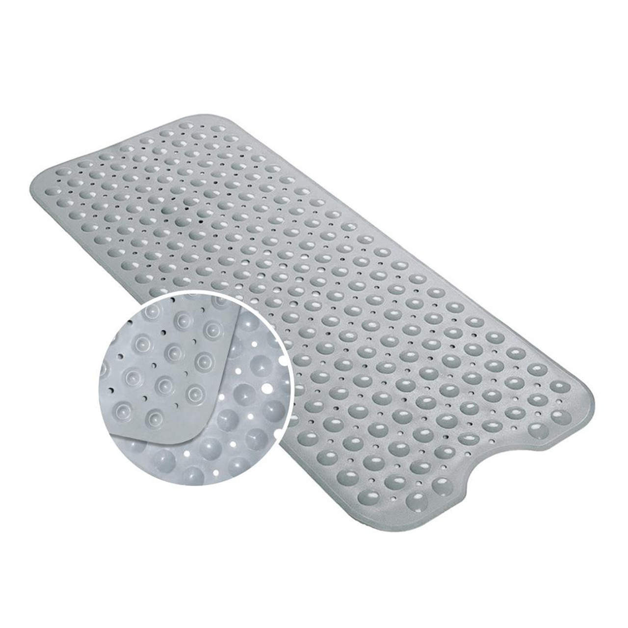 Bathtub Mats for Shower Tub Extra Long Non Slip Bath Mat, 39 x 16 Inch  Shower Mat with Drain Holes and Suction Cups, Bath Tub Mat for Bathroom  with