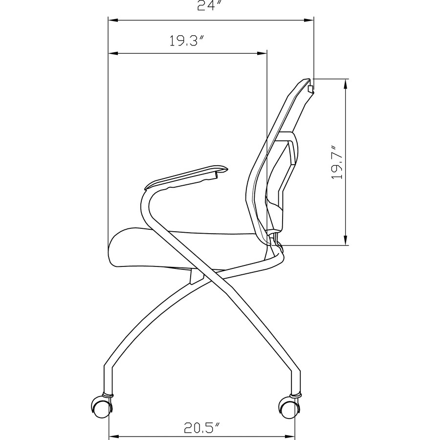 Ｎ✧*。 Lorell 84374 Mesh Back Fabric Seat Nesting Chairs | Nordisco.com