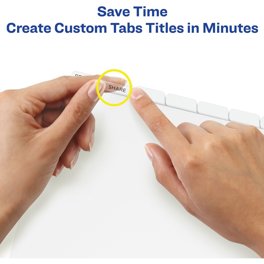 Avery CPK8 Print Apply Clear Label Dividers Index Maker Easy Peel