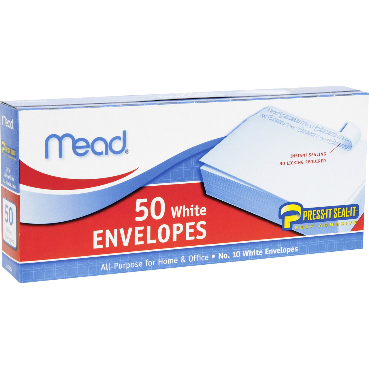 Mead 75024 Plain White SelfSeal Business Envelopes