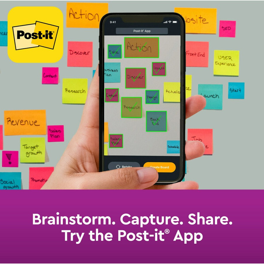 Post-it 65424SSAUCP Super Sticky Notes Cabinet Pack - Energy Boost