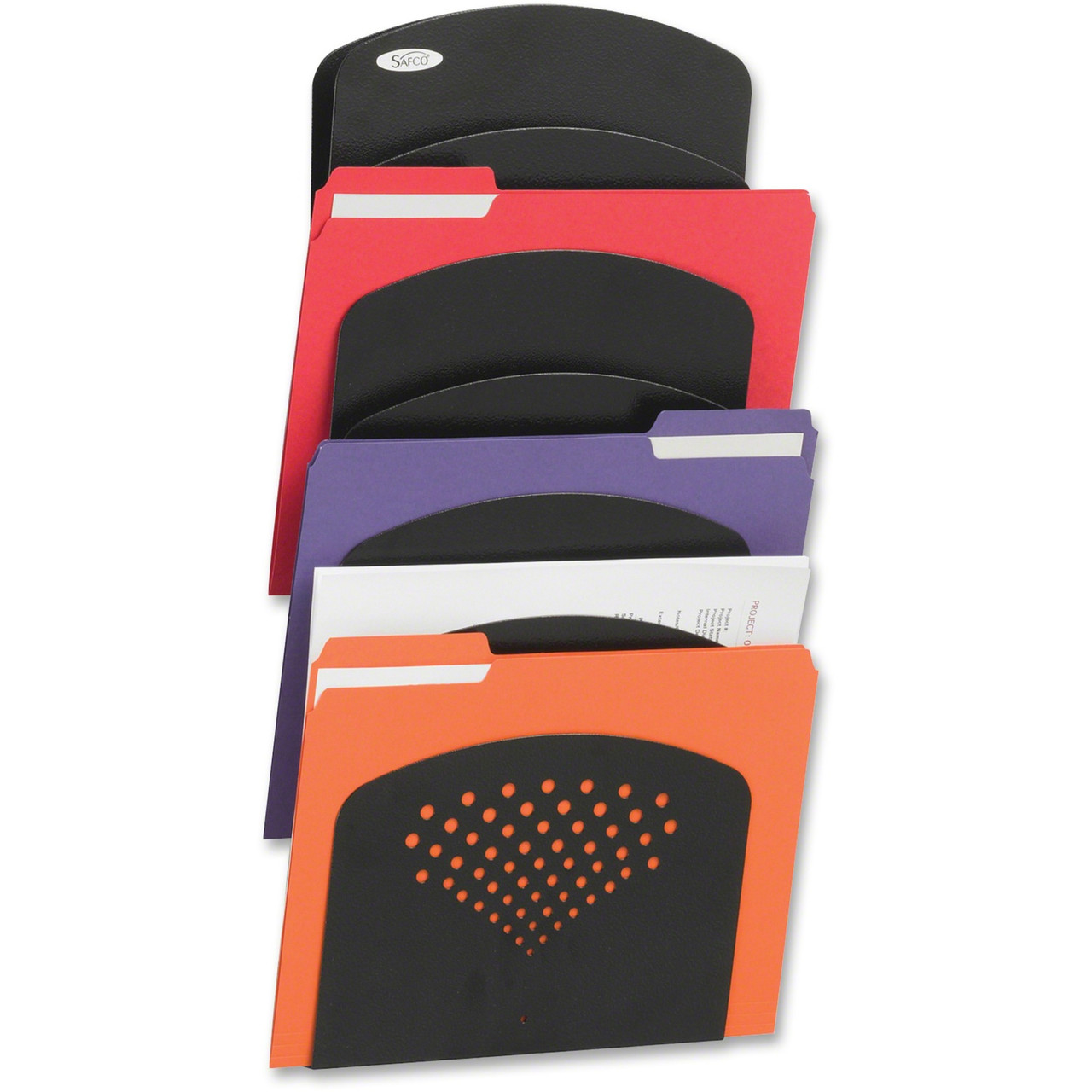 Legal Rack Safco 3185BL Seven Pocket Letter/Legal Steel Wall Rack | Nordisco.com