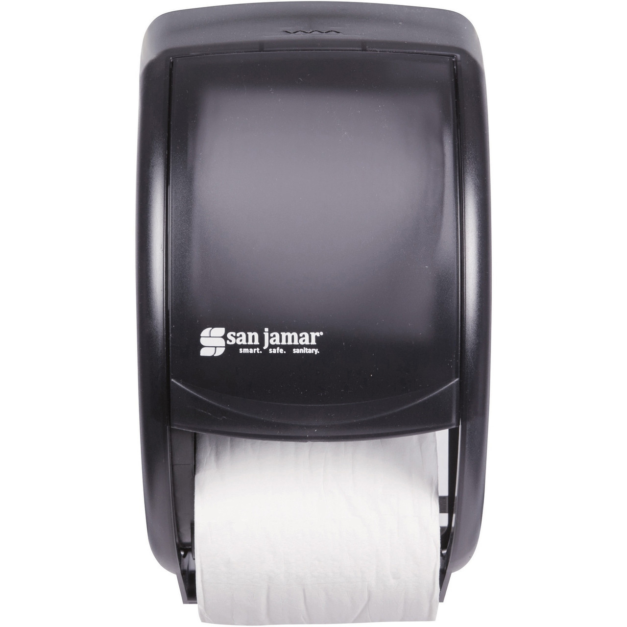 San Jamar R4090TBK Double Jumbo Roll Toilet Paper Dispenser