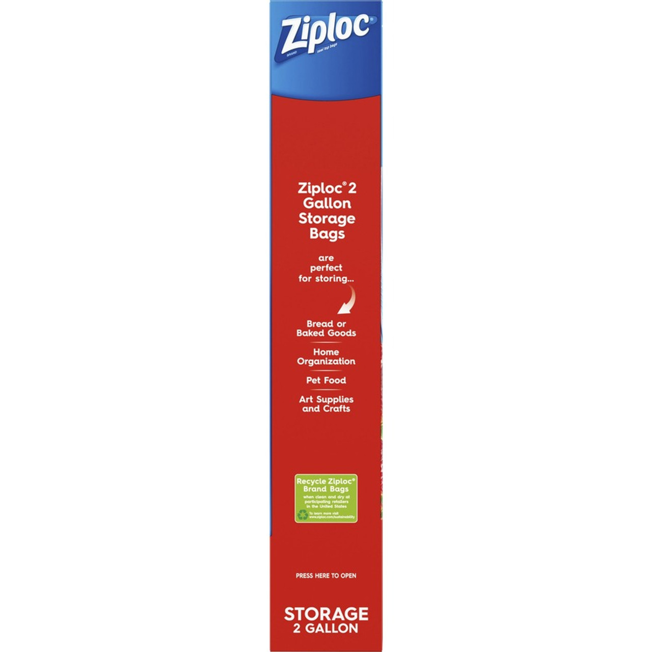 Ziploc Slider Storage Bags, Gallon, 68/Carton (316489)