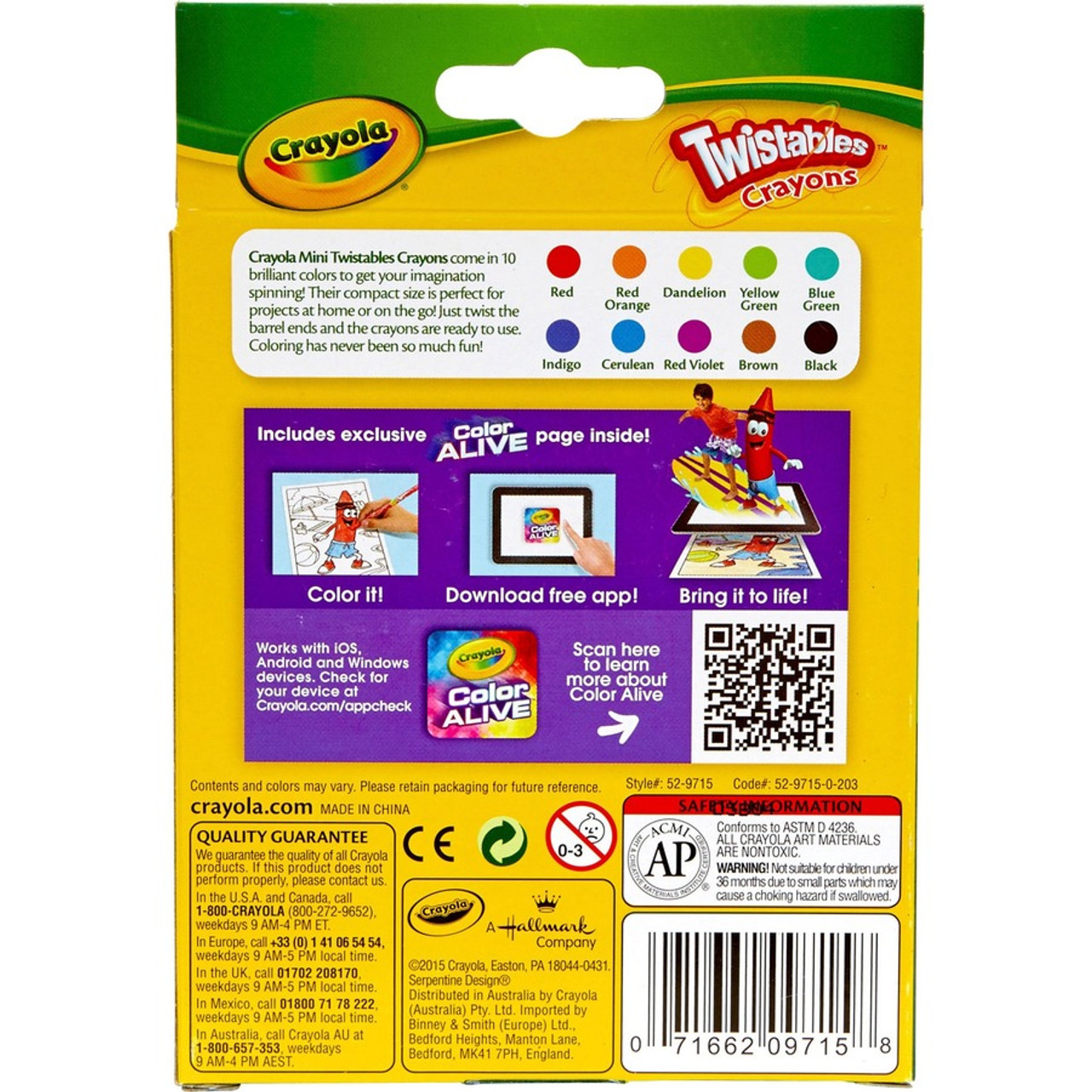 Crayola 523470 Silly Scents Mini Twistables Crayons