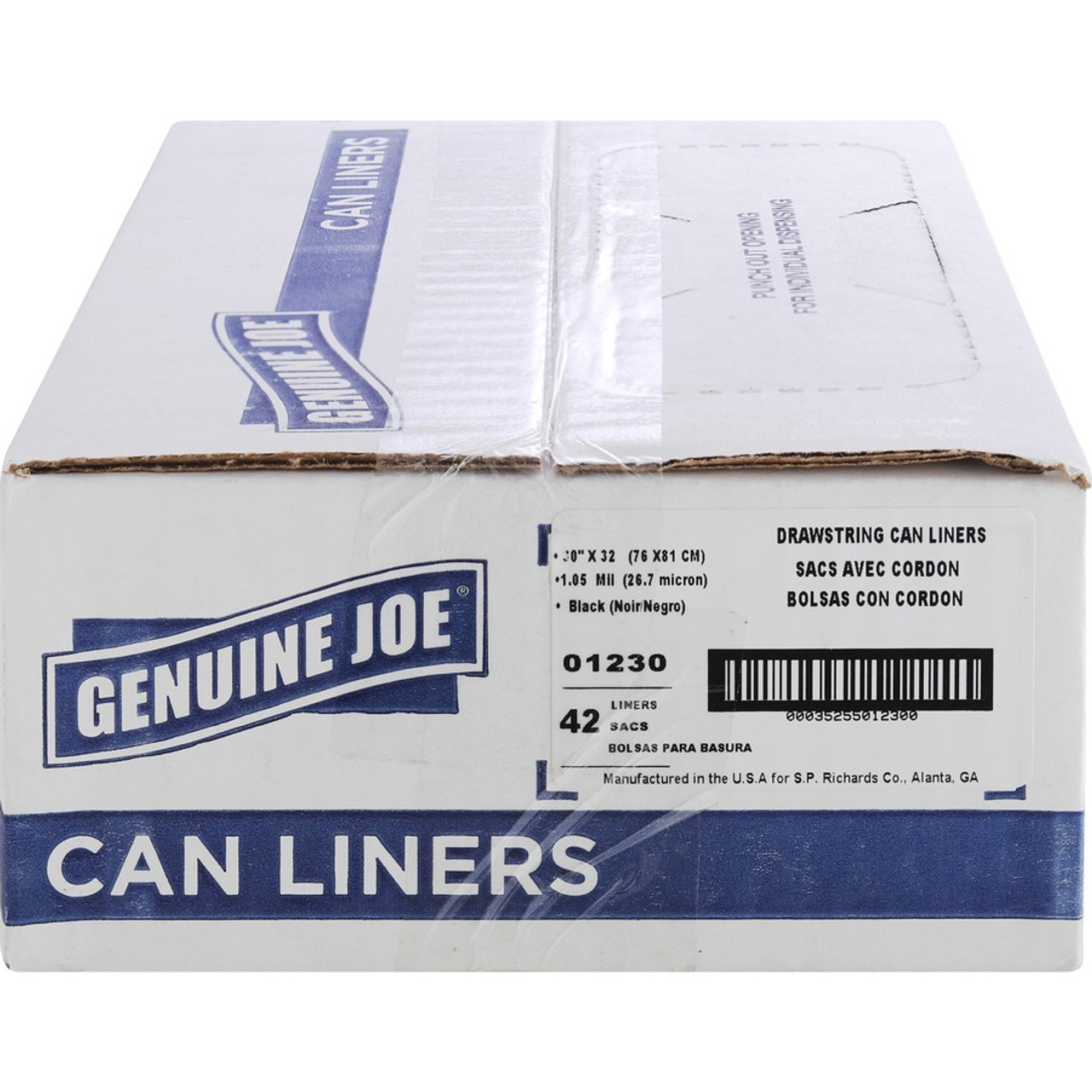 Genuine Joe Flexible Drawstring Trash Can Liners