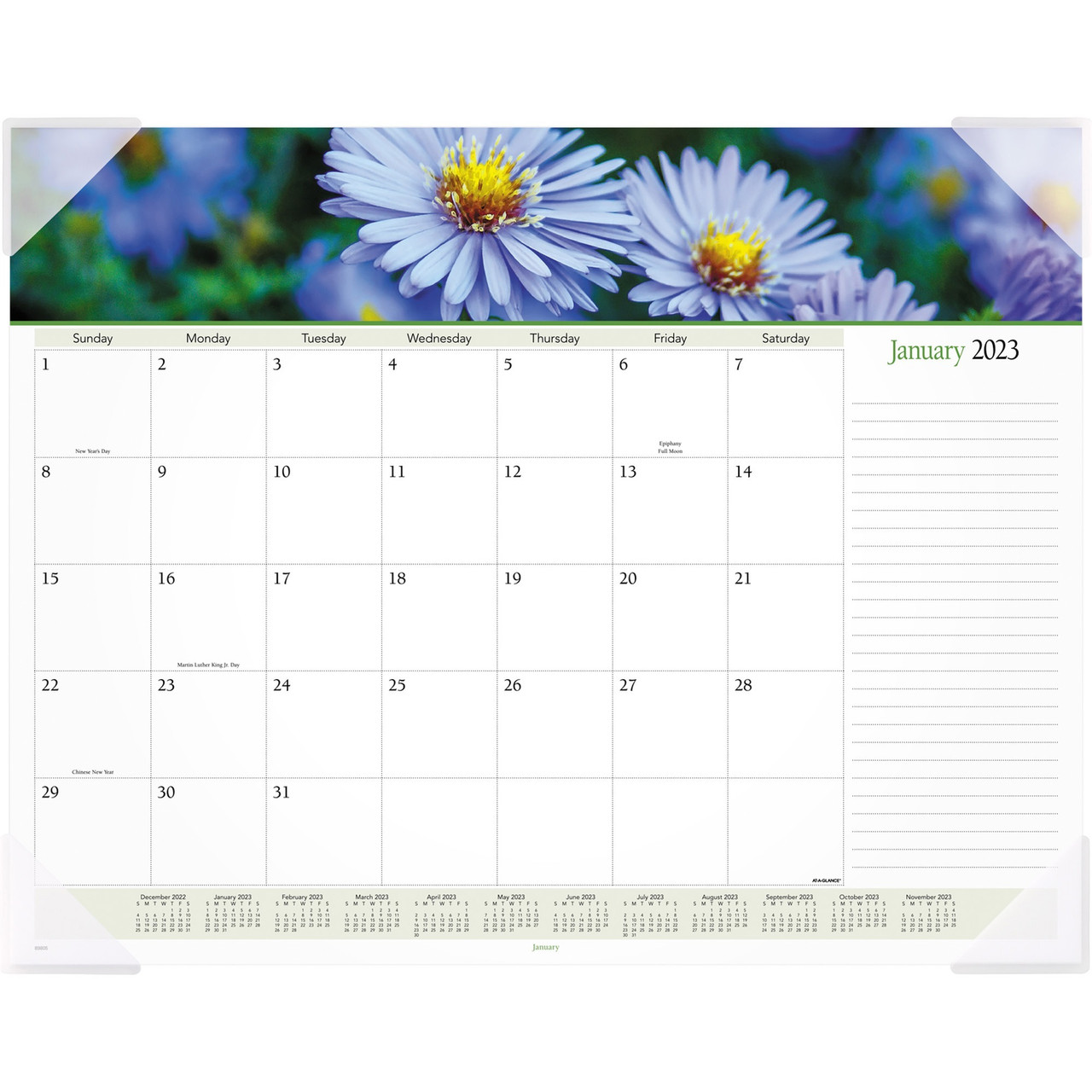 At-A-Glance Classic Monthly Desk Pad - Julian Dates - Monthly - 1 Year
