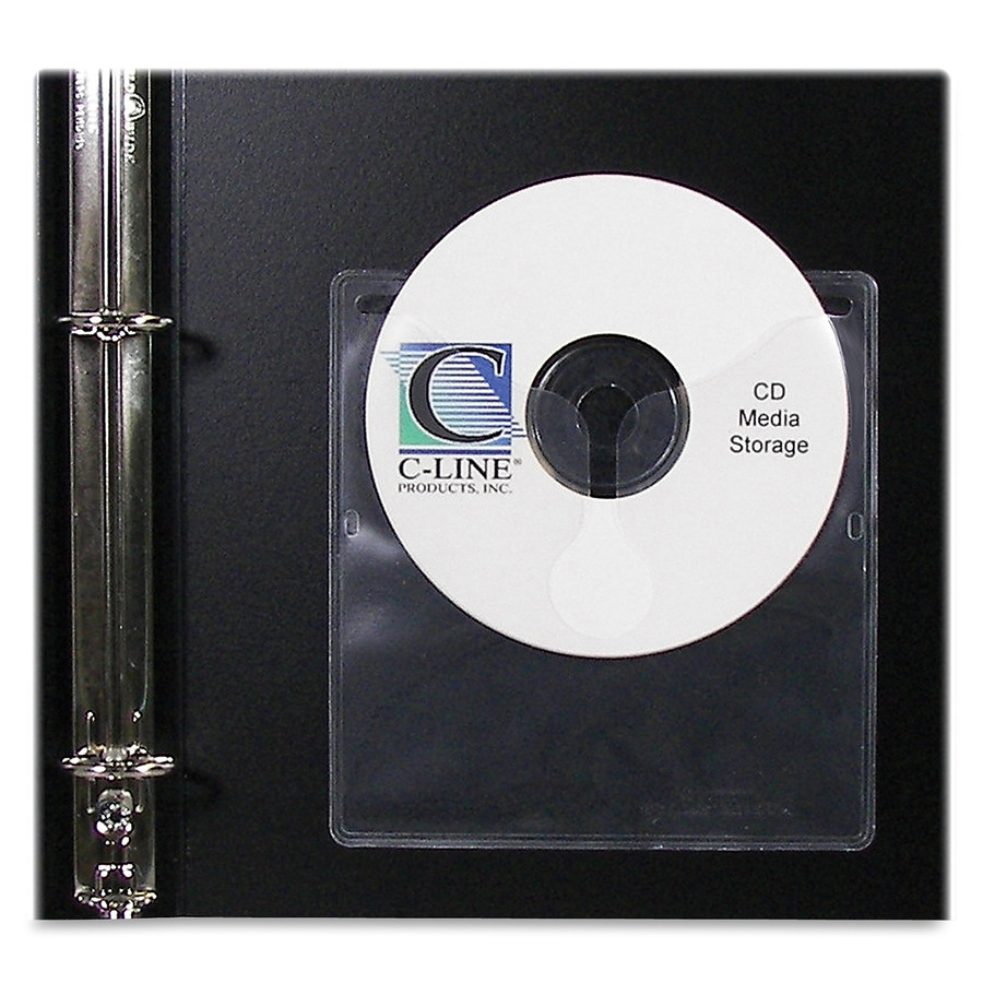 C-Line 70568 Self-Adhesive CD/DVD Poly Holders | Nordisco.com