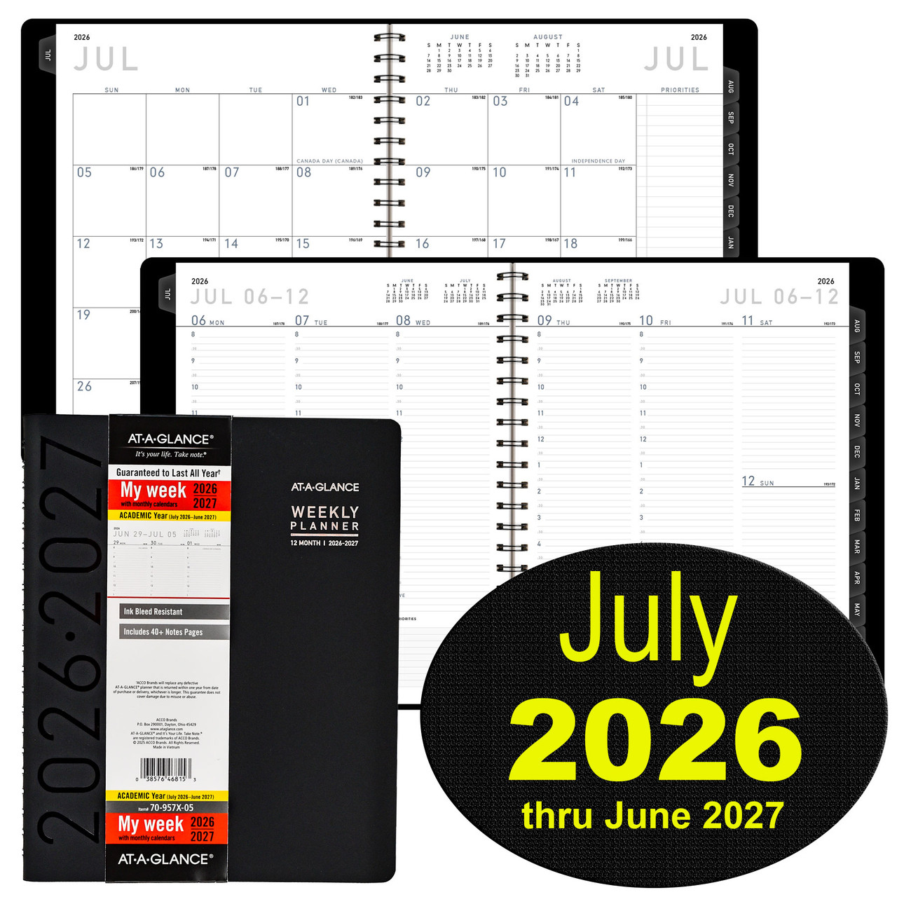 At-A-Glance 2026-2027 70-957X-05 Weekly Monthly Appointment Book