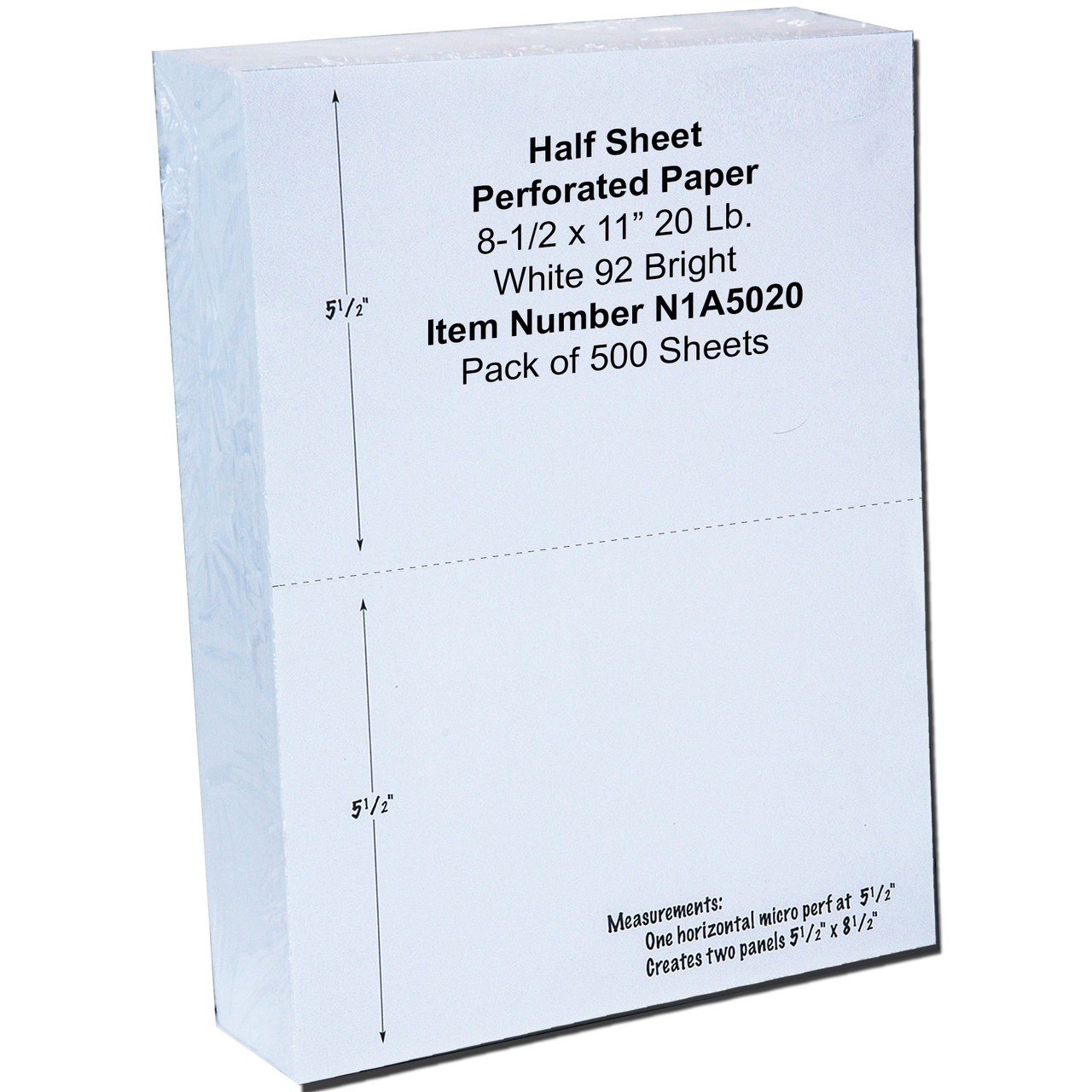 Half Sheet Perforated Paper 5020, 8.5 x 11