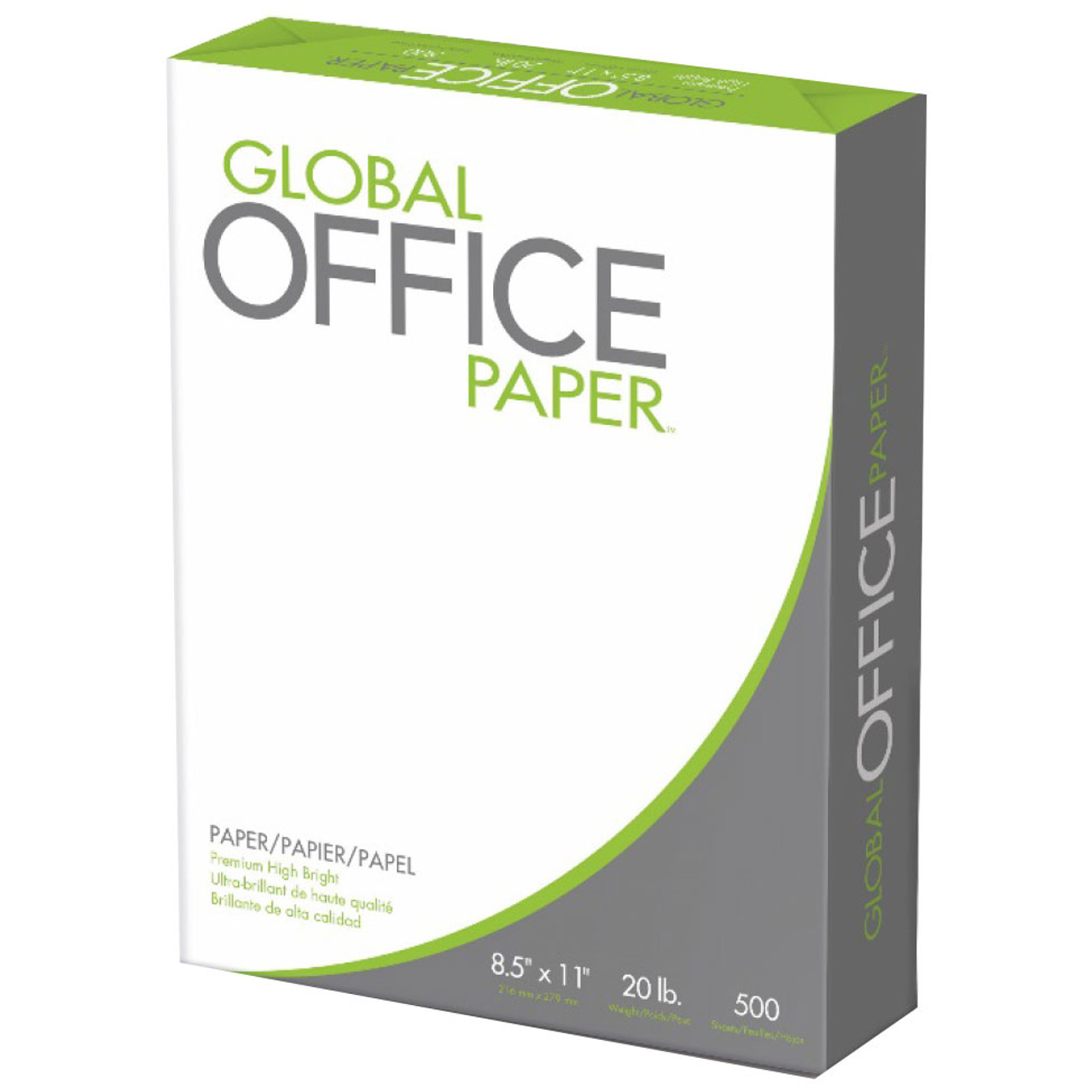 Global Premium Office Paper GO851120, 8-1/2 x 11 20 lb., 96 High Bright, 1  Ream