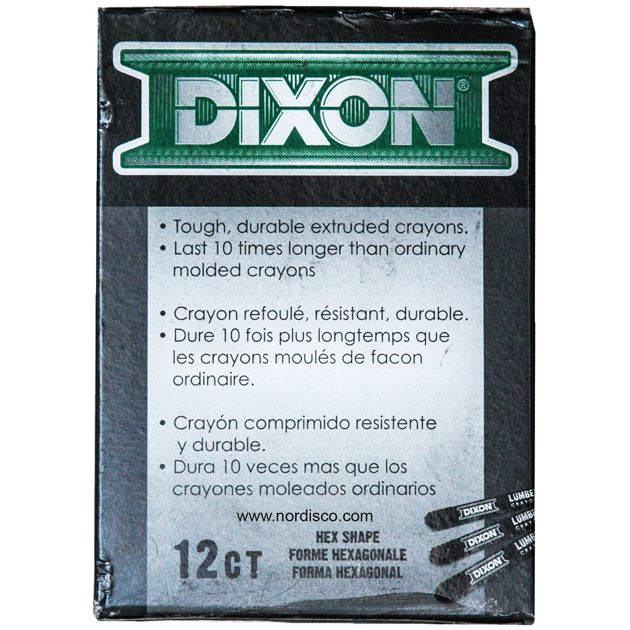 Dixon 52000 Red Lumber Crayons (12/box)