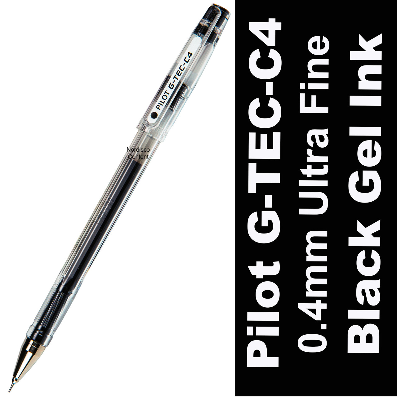 Pilot 35491 G-Tec-C4 Ultra Fine 0.4mm Black Gel Ink Rollerball Pen