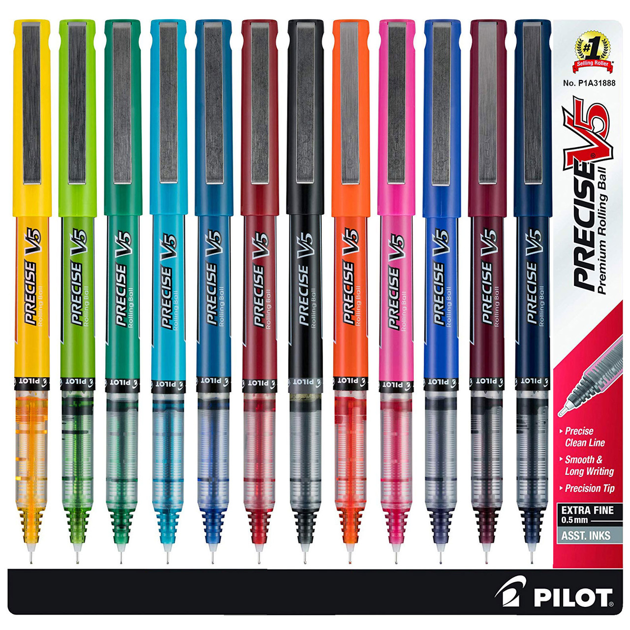 Precise V5 Extra Fine Point Pen - Assorted Colors (10 pack)