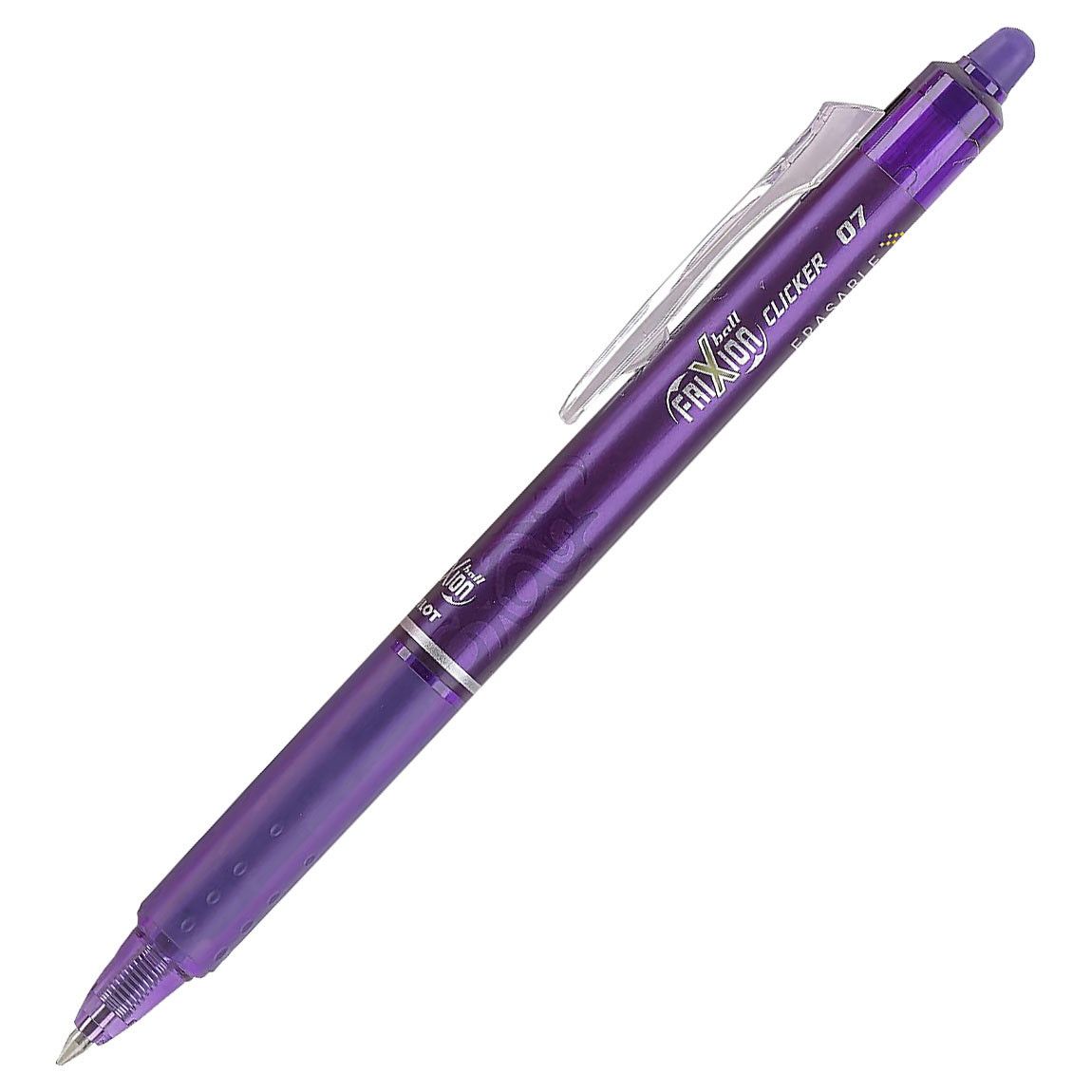 Pilot FriXion Clicker 07 Purple Erasable Gel Ink Pens, 6 Pens With