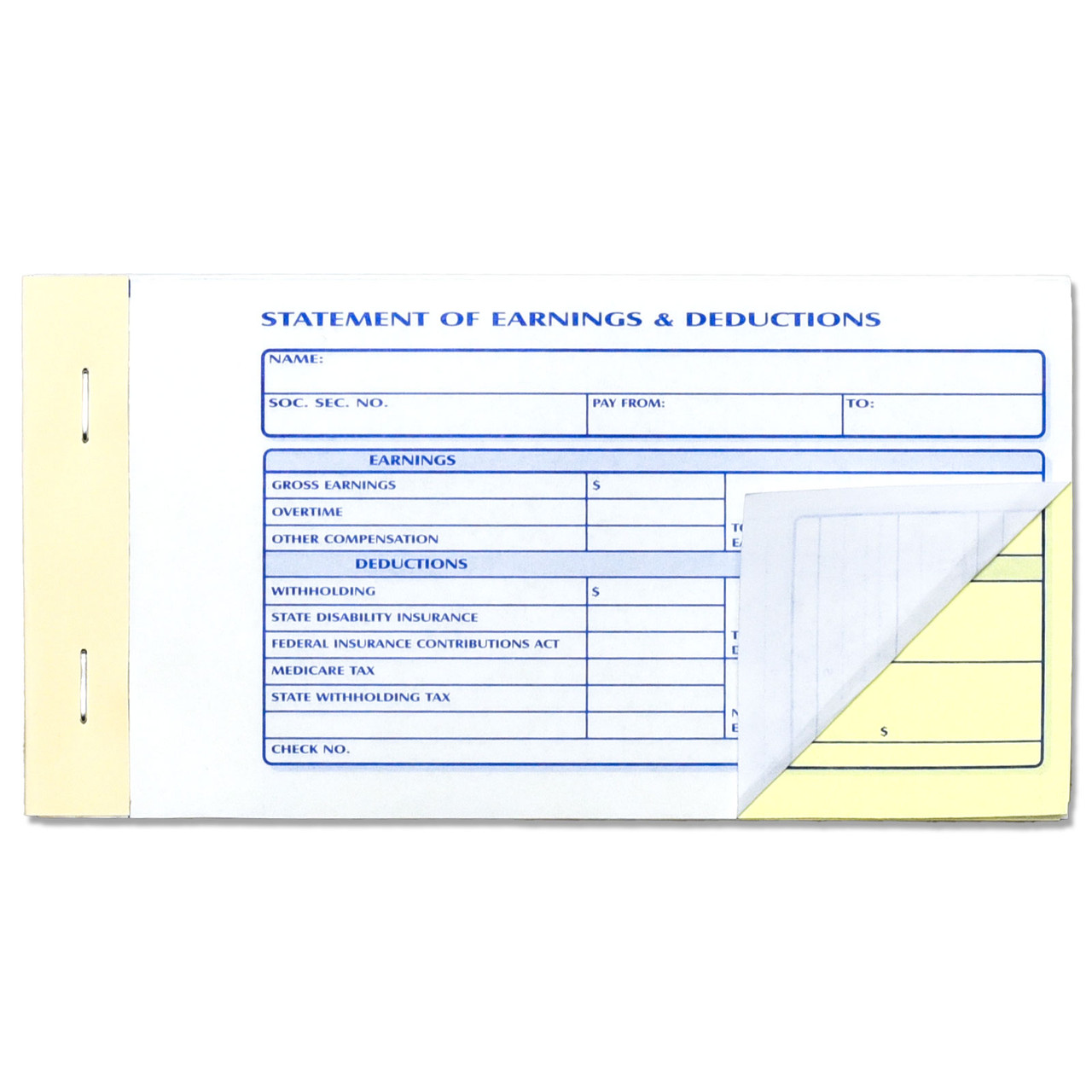 Rediform 4L416 Statement of Earnings Deductions Book of 50 Sets