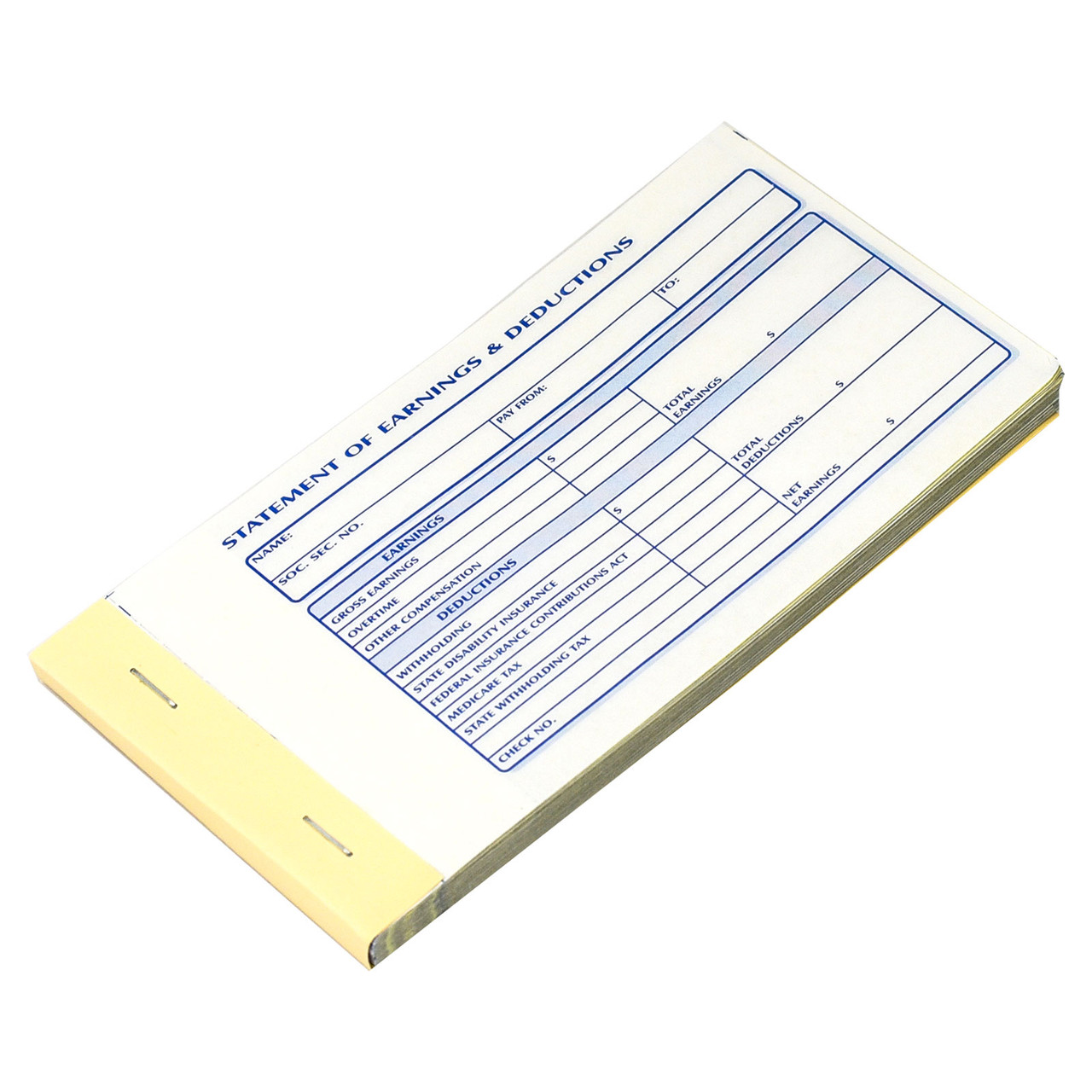 Rediform 4L416 Statement of Earnings Deductions Book of 50 Sets