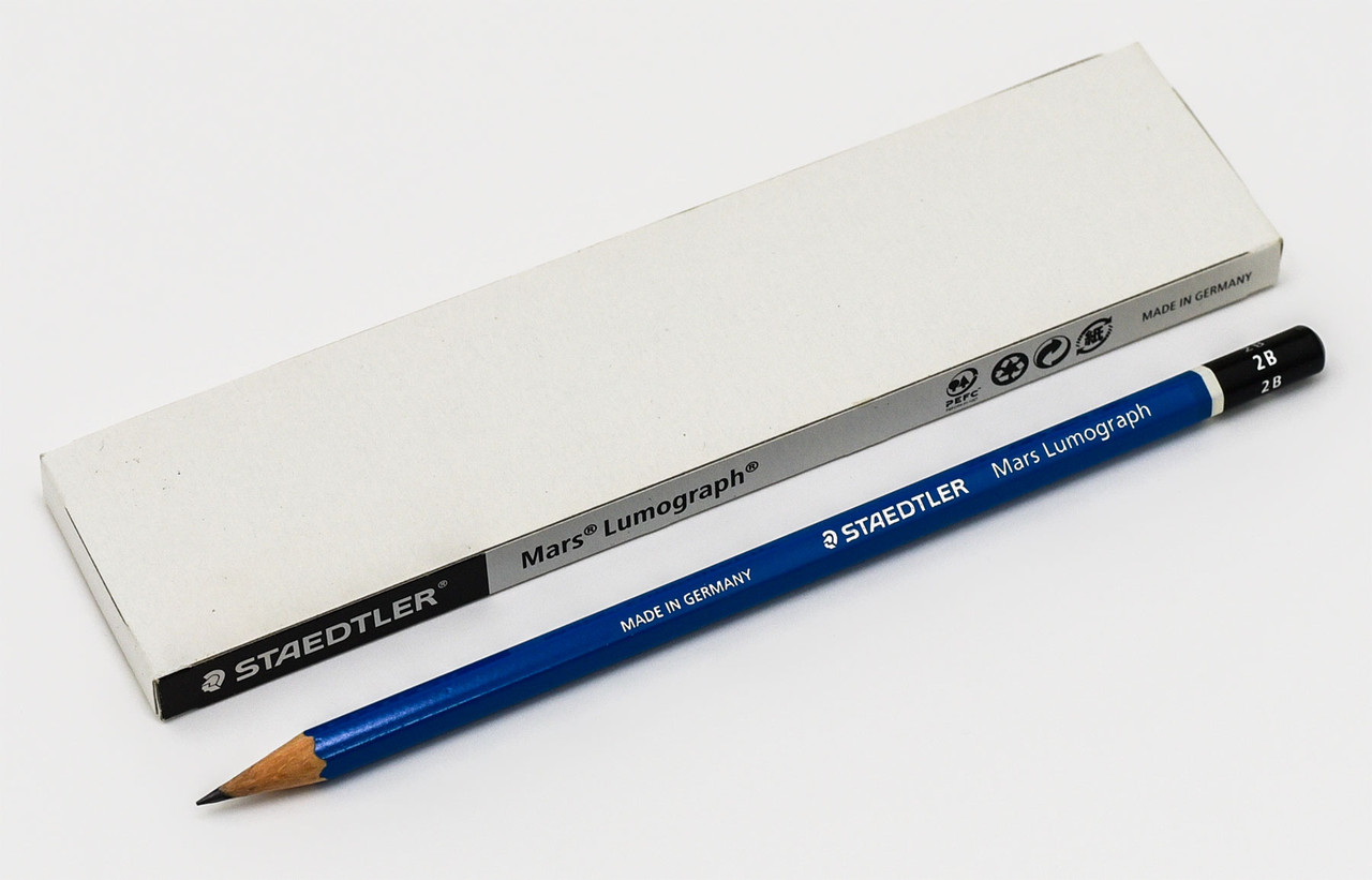 Staedtler Mars Lumograph 2B 100-2B Drawing Pencils, Pack of 6