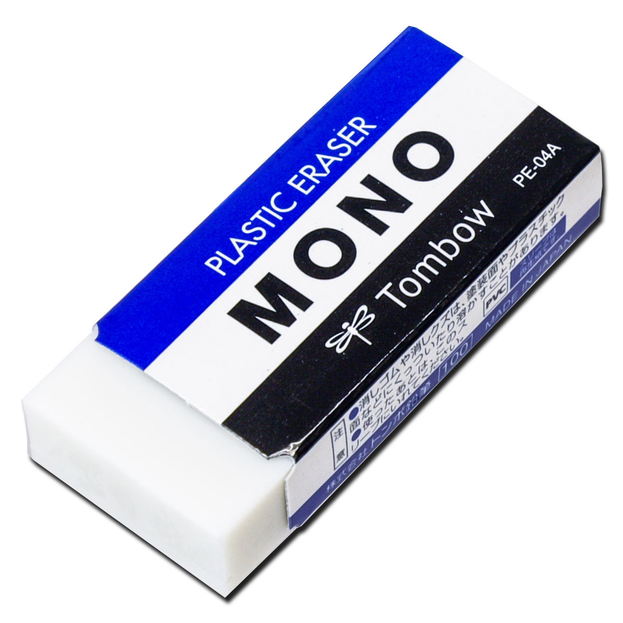 Tombow PE-04A Mono Plastic Eraser 57323, Medium, 2-1/8 x 15/16 x 7