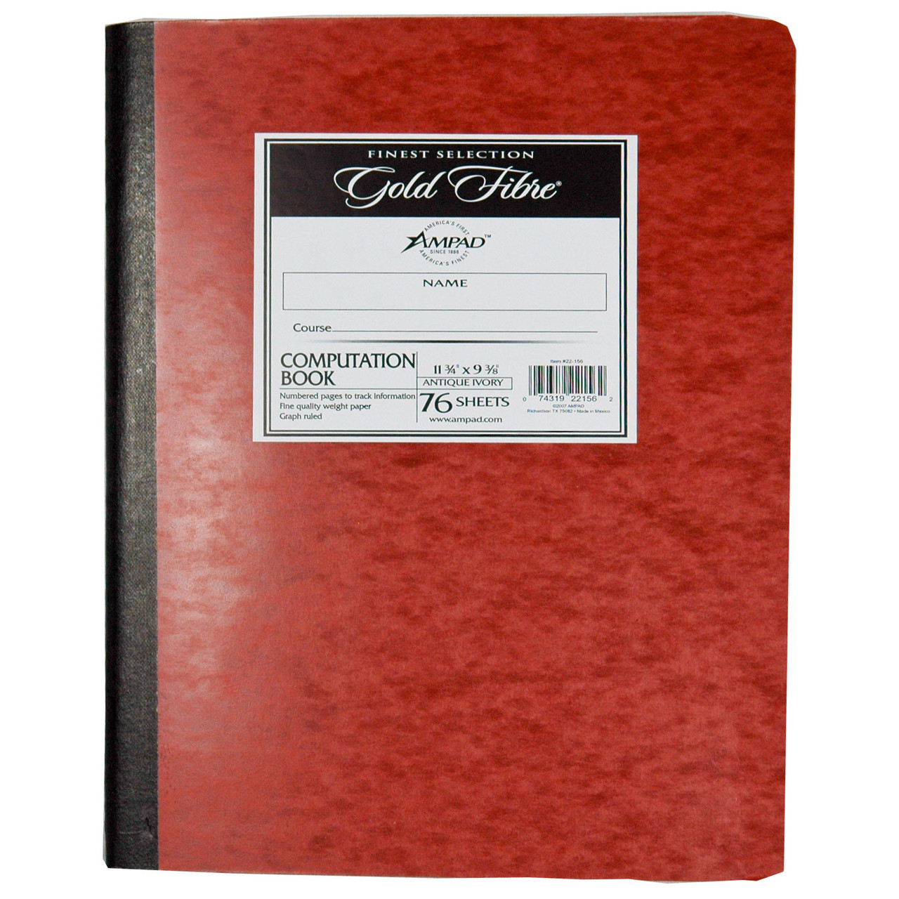 Ampad 22156 Gold Fibre Computation Book