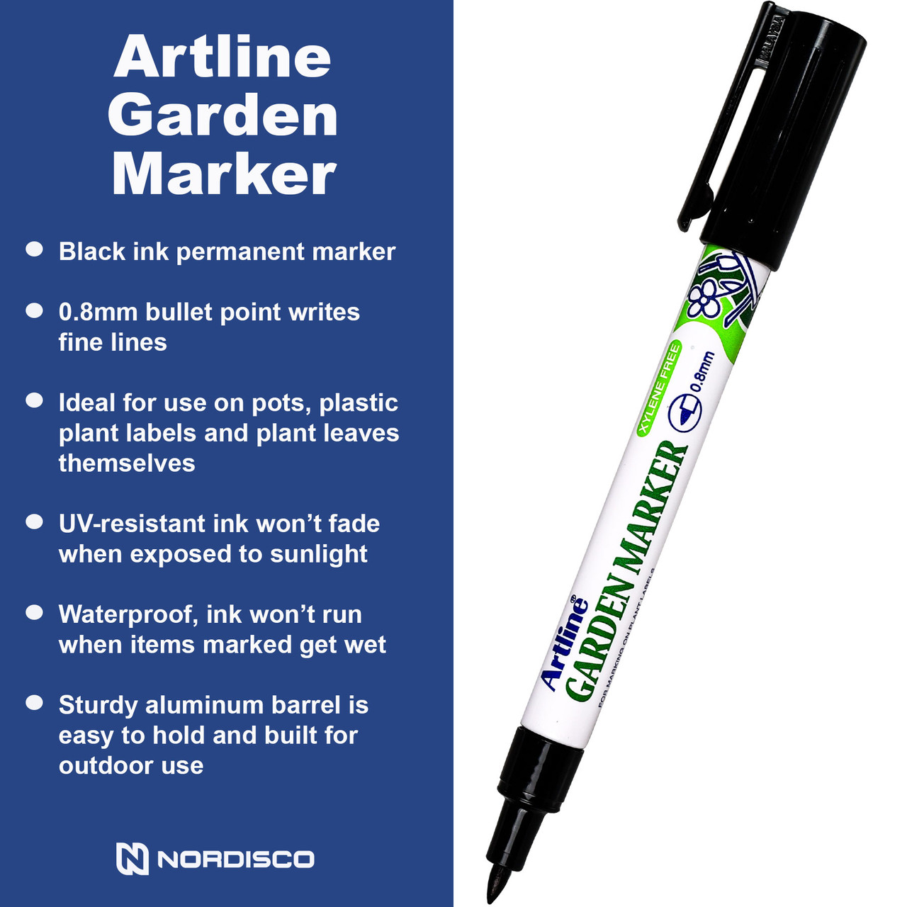Artline Garden Permanent Marker Pen, EK-780, Marking Plant Labels, 0.8mm  Nib