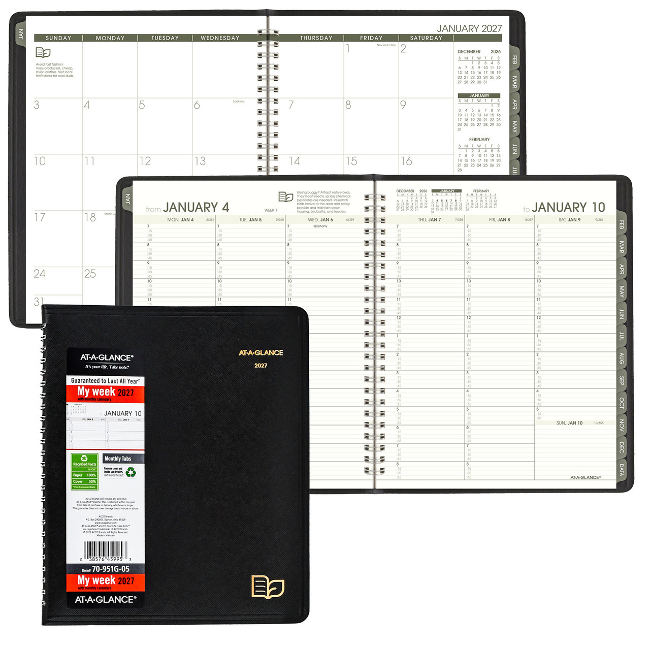 At-A-Glance 2027 70-951G-05 Weekly Monthly Appointment Book