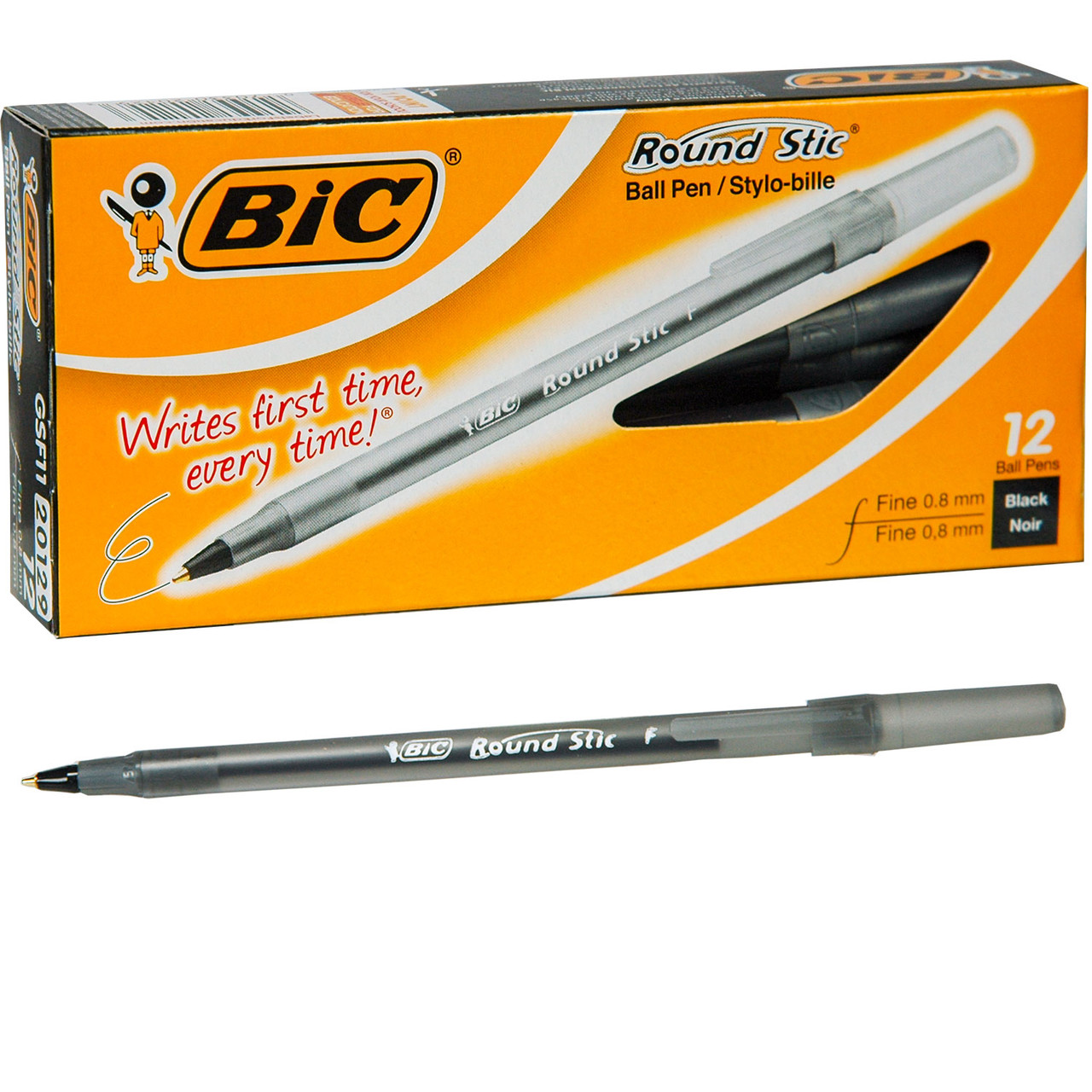 Stylo bille BIC Cristal original pointe fine 0.8 mm