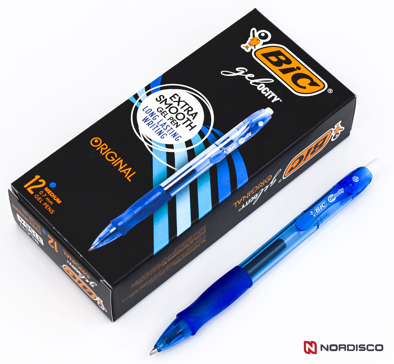 BIC Gelocity Pro Gelstifte – 0,7 Mm, Wischfeste Tinte, Blau, 12er Pack, Ideal Für Schule, Büro & Linkshänder
