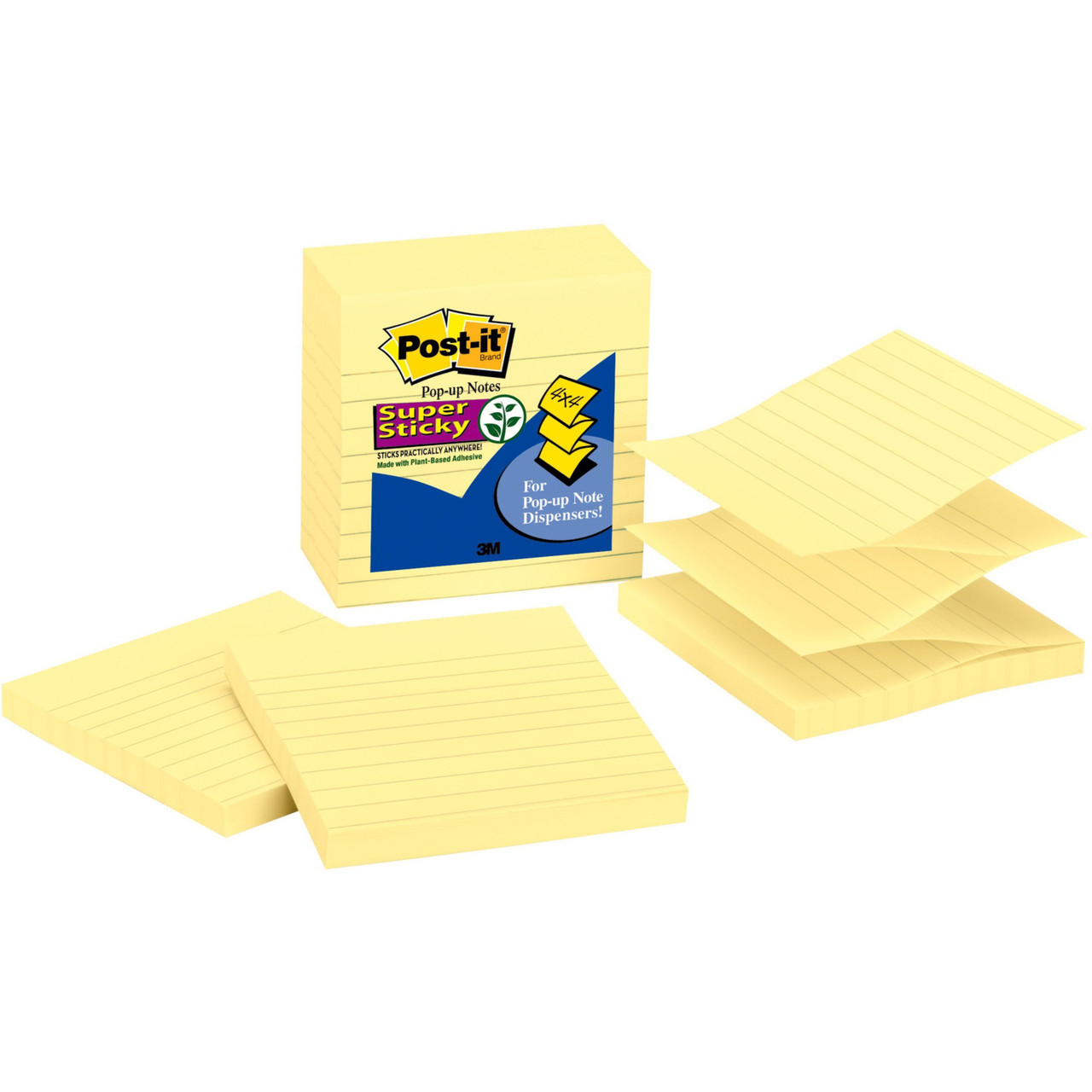  Post-it Super Sticky Recycled Notes, 4x4 in, 6 Pads