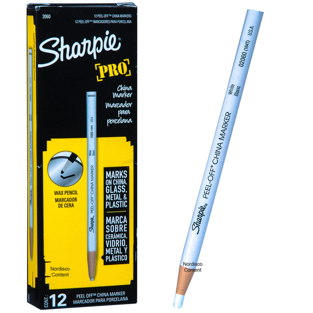 Sharpie China Markers, Peel-Off, White