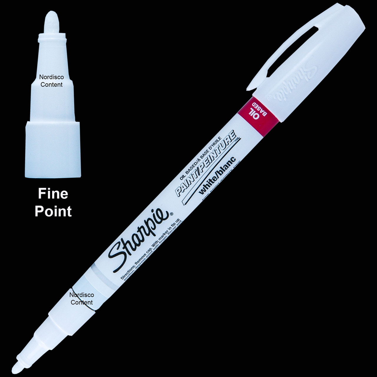 Sharpie 35543 Paint Marker, Oil-Based Ink, Fine Tip, Whit