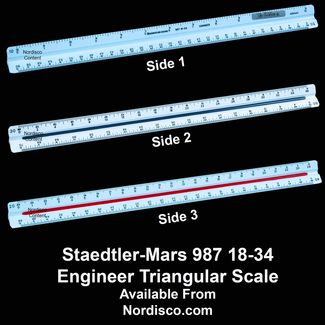 Staedtler Mars 987 18-34 Engineer Triangular Scale