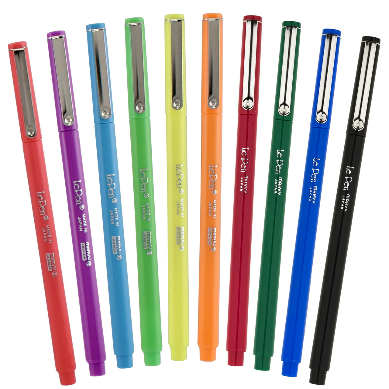 Marvy LePen Marker Pens, Neon Colors, 4300-10F 10 Color Set | Nordisco.com