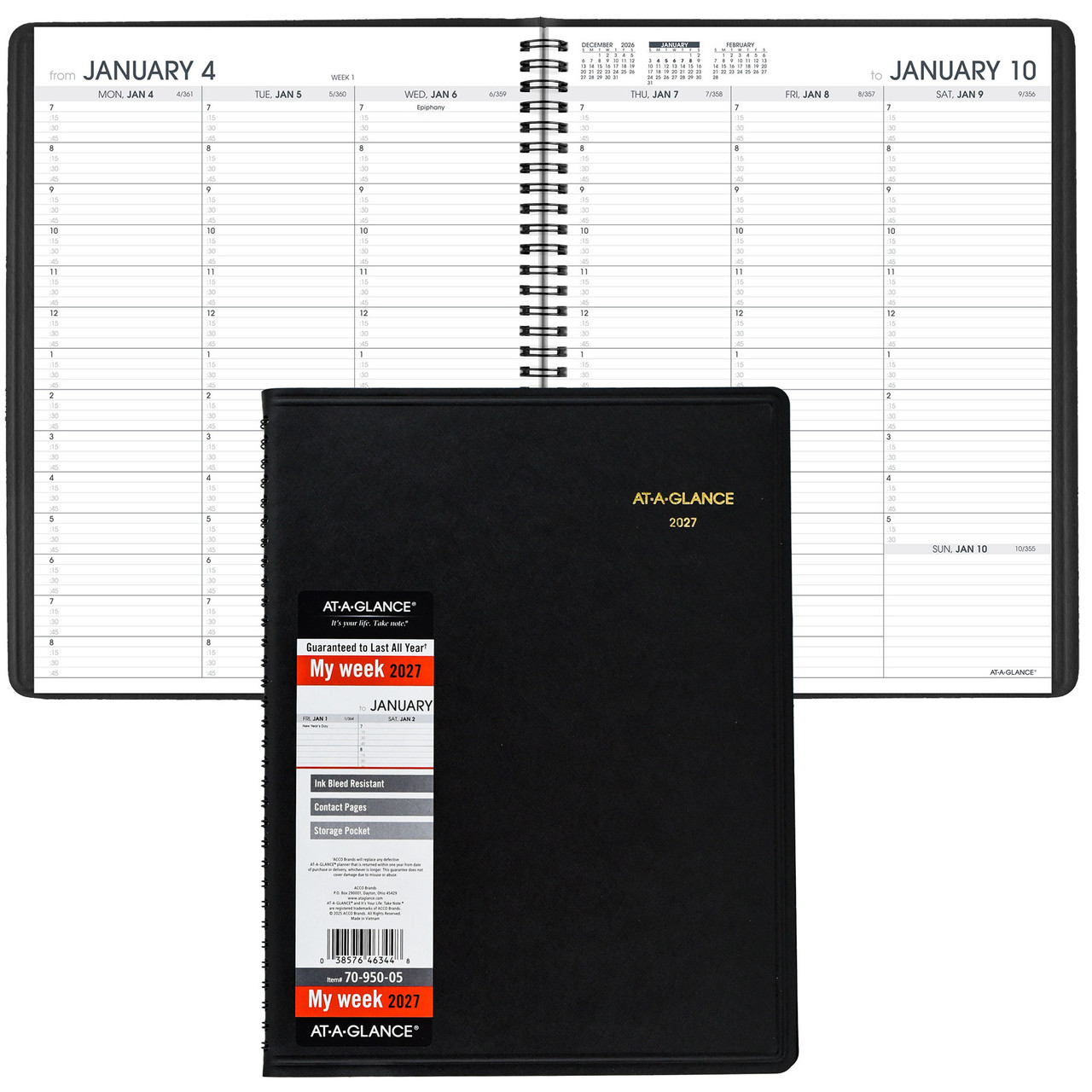 At-A-Glance 2027 70-950-05 Weekly Appointment Book, 8-1/4 x 11