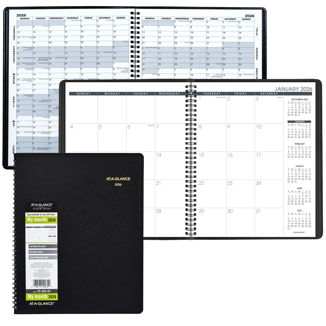 2026 At-A-Glance 70-260 15-Month Monthly Planner, 9 x 11