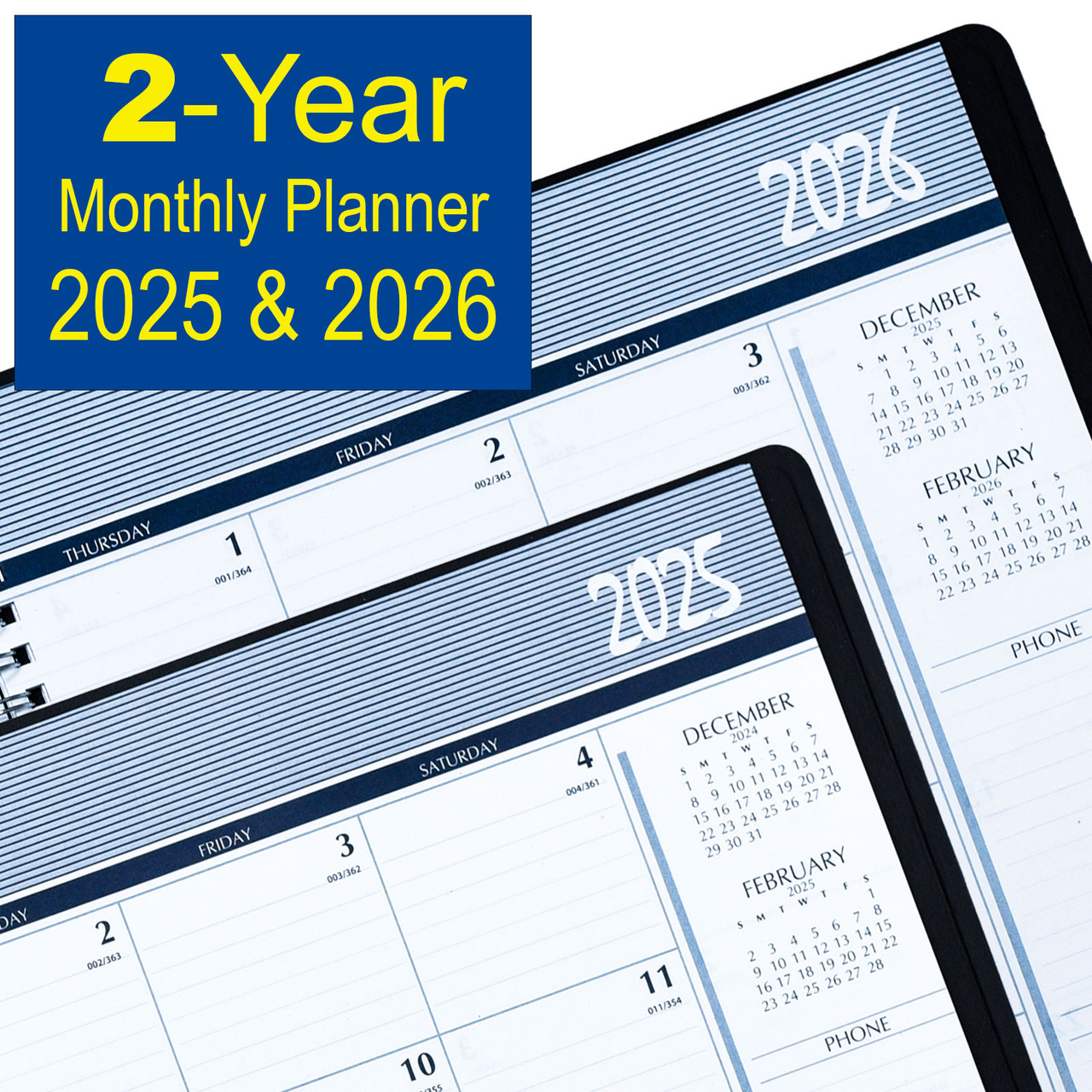 2025 & 2026 House of Doolittle 2620-02 HOD262002 2-Year Monthly Planner,  8.5 x 11