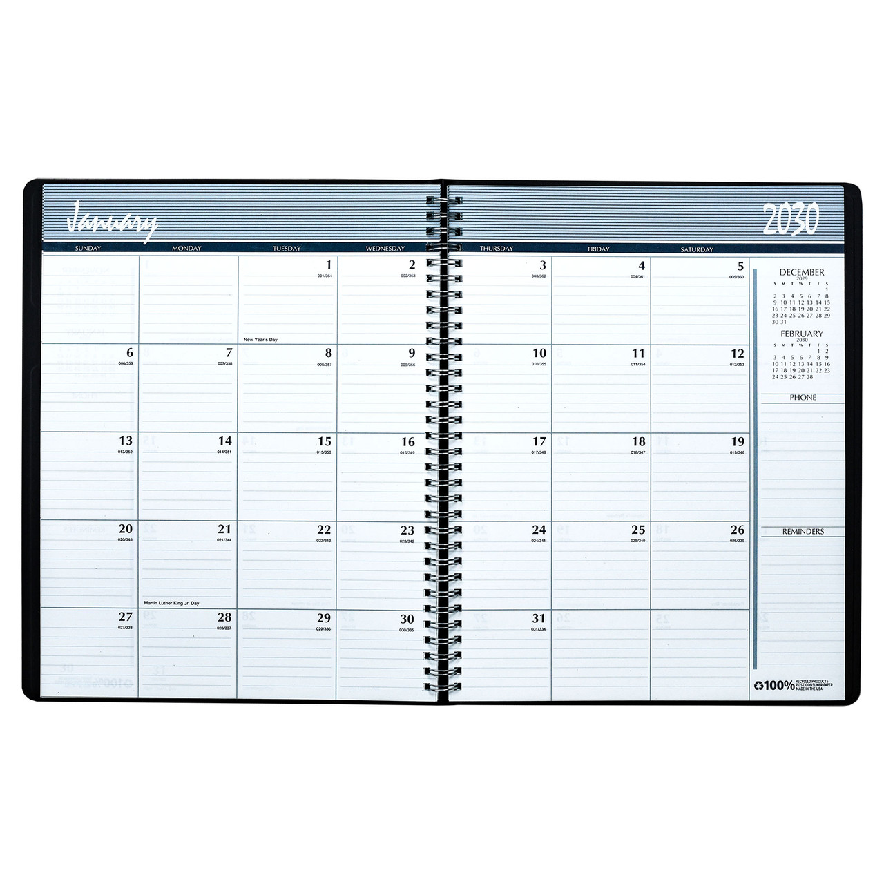 House Of Doolittle Sous-main Non Daté Avec 12 Pages Mensuelles Non Datées, 55,9 X 43,2 Cm, Recyclé (HOD464