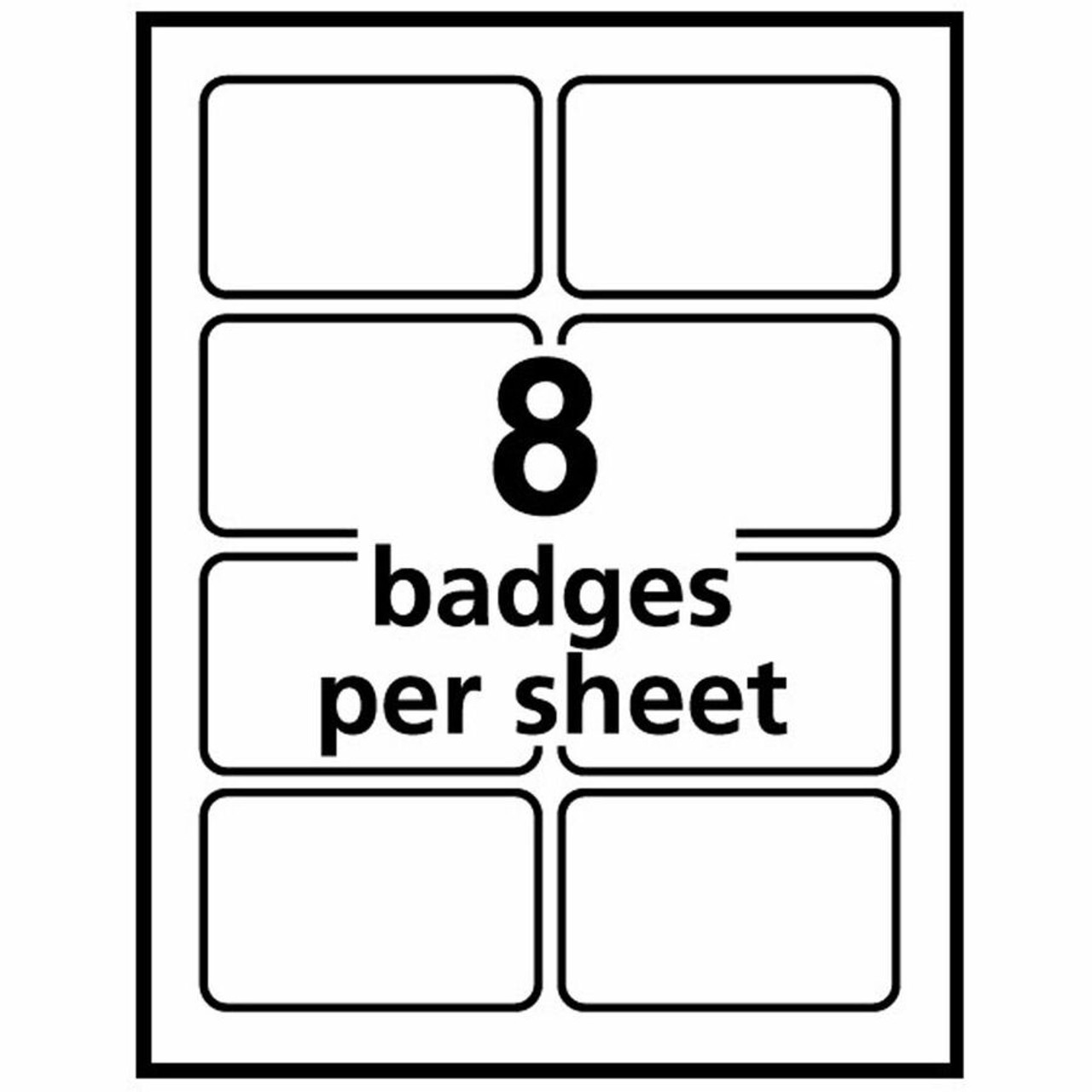 Avery 25395 White Adhesive Name Badges, 2-1/3 x 3-3/8 avery-25395-white-adhesive-name-badges-2-1-3-x-3-3-8-pack-of-80-badges-nordisco-com