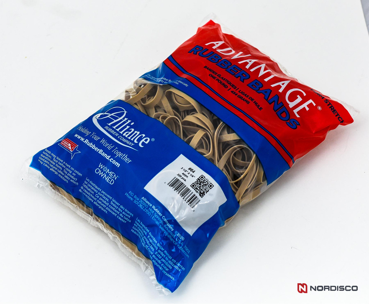 Alliance 26644 Advantage Rubber Bands, Size 64, 3-1/2 x 1/4