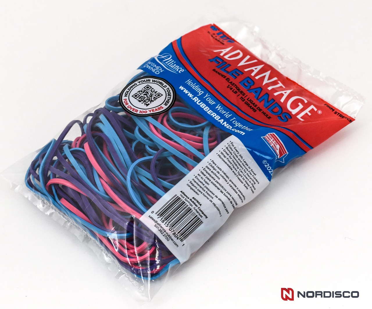 Alliance 0780A Advantage Rubber Bands, Size 117B, 7 x 1/8