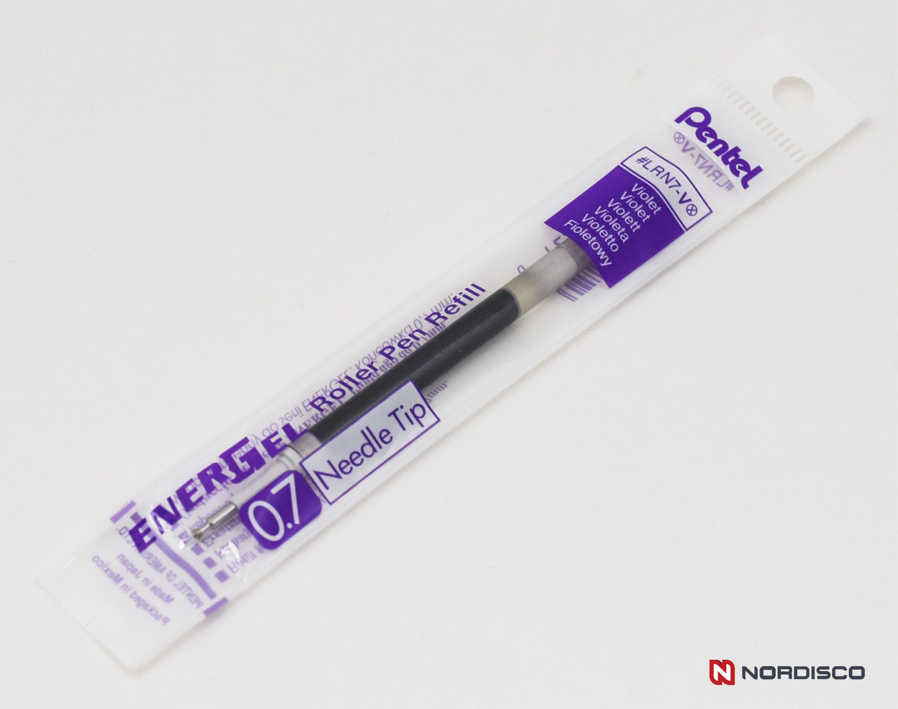 Pentel Energel Ricariche LR7 BL77/BL57/BL37 – Confezione Da 4 – Punta Metallica 0,7 Mm – Inchiostro Liquido Viola
