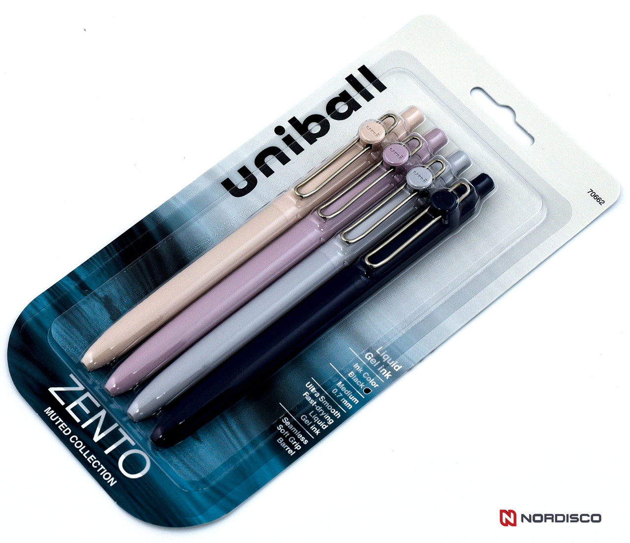 Uniball Zento 70662 Black Gel Ink 0.7mm Muted Collection