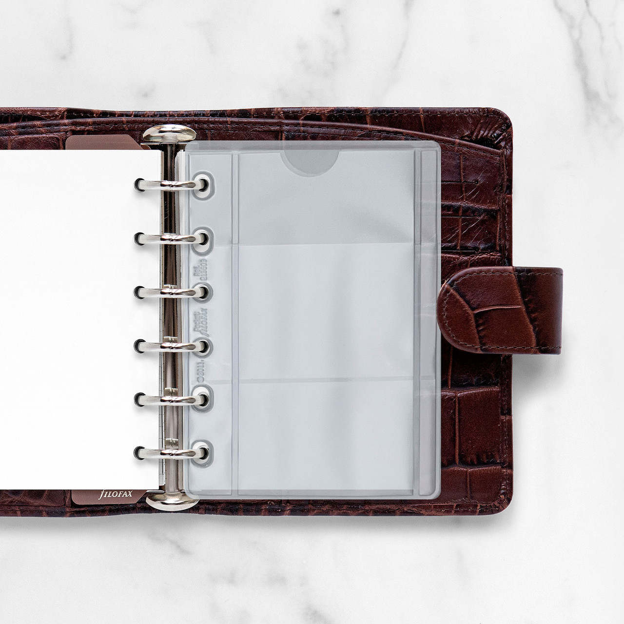 credit card organizer binder Personal 3 Slot Vinyl Pocket