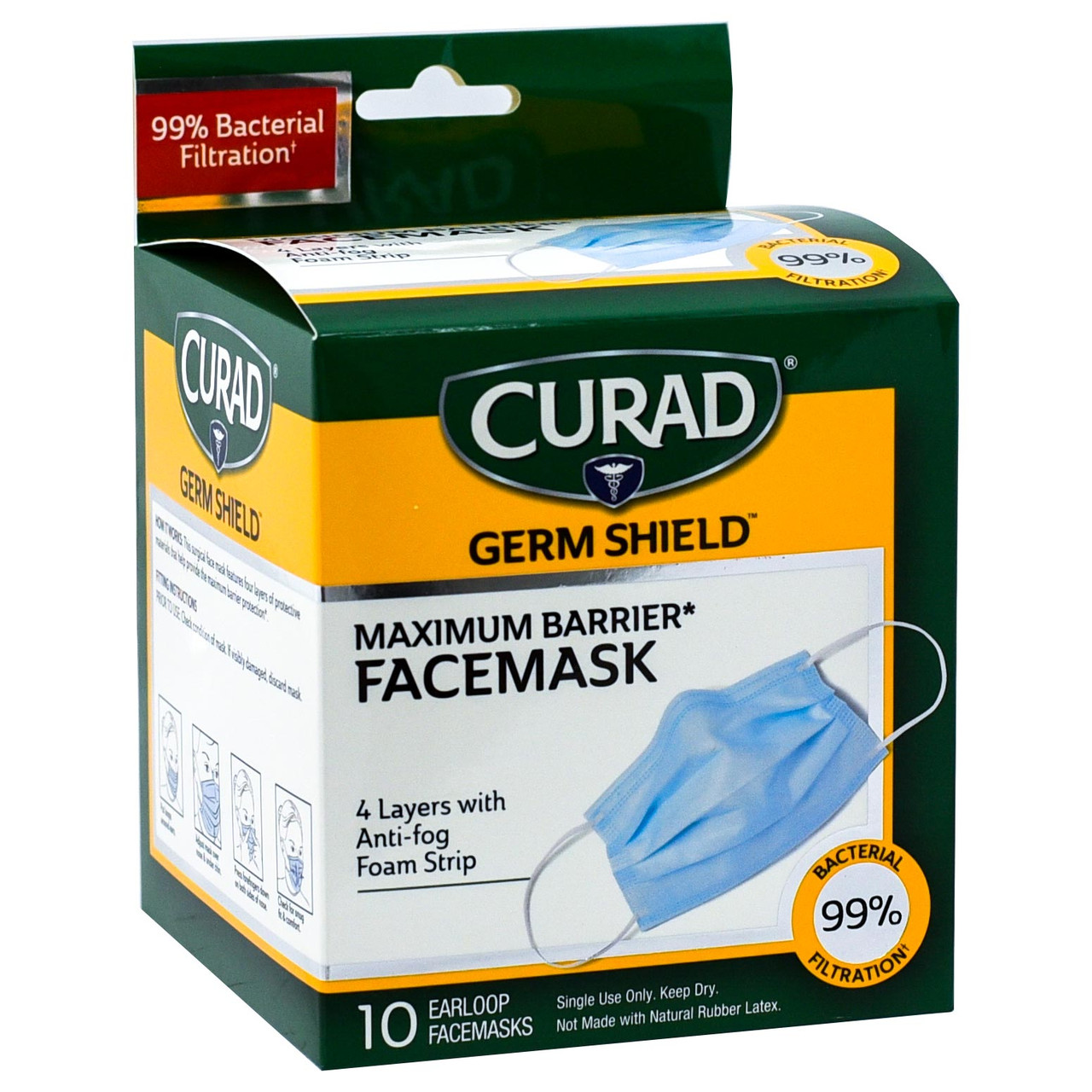 Curad CUR812SV1 Germ Shield Maximum Barrier Facemask